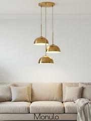 Parvion 3 Light Dome Chandelier - Modern Metal Chandelier For Dining